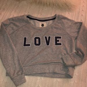 Crop crew sweater